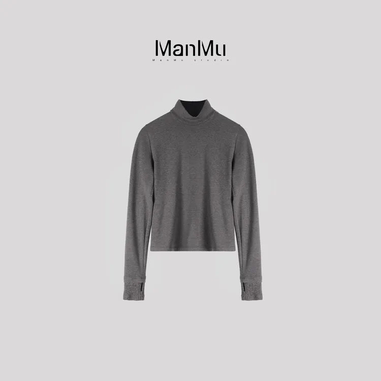 满目ManMu 【张琪专属】高级定制秋冬时尚百搭羊毛莱赛尔上衣350683