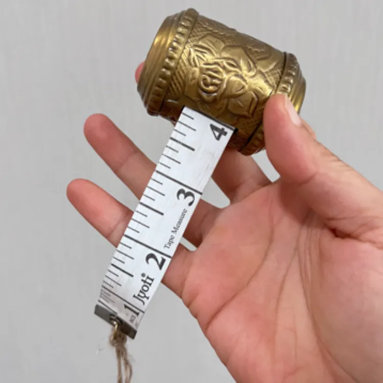 黄铜雕花手摇软皮尺复古怀旧轻奢家居装饰摆件手工艺品家用测量