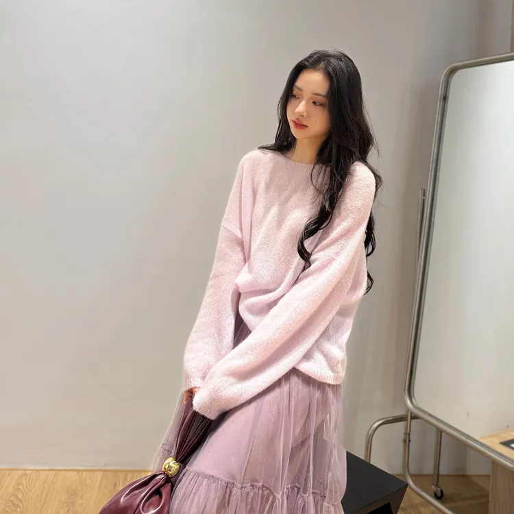 euri云柔系列丨康宝莱羊绒白厂丝丨慵懒细腻柔软羊绒衫-MY6225