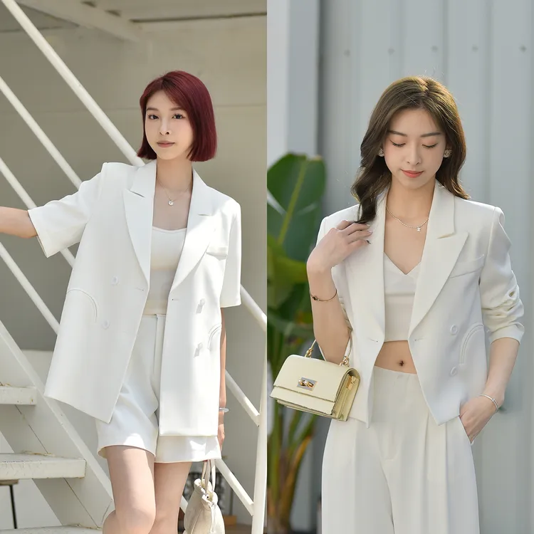西装外套女春秋时尚通勤职业正装面试高级感西服垂感百搭西服上衣
