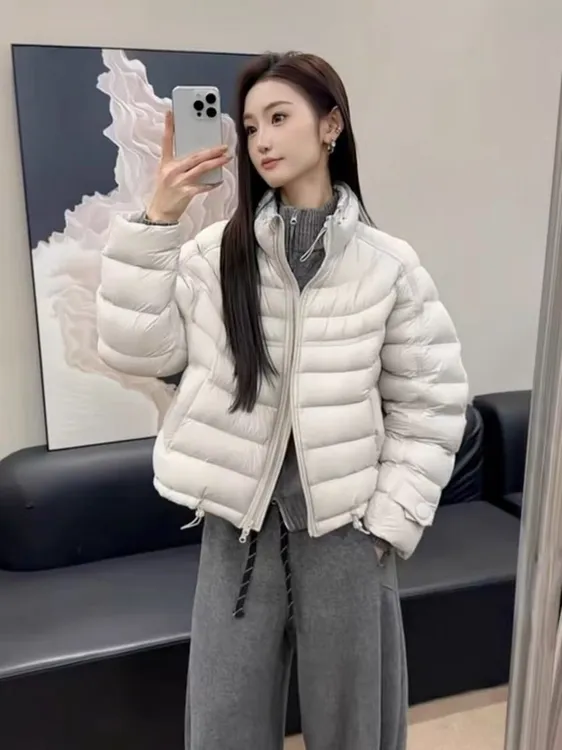 967泡芙女短款秋冬新款宽松立领整张棉服外套（衣长58）