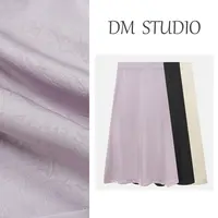 LX【纸醉金迷】蛋妹大码女装胖mm夏新中式通勤百搭半身裙DM25503
