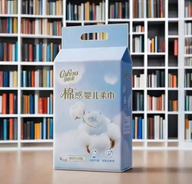 可心柔婴儿棉感柔巾平纹