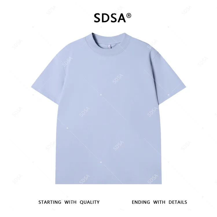 夏季高级感新款男士潮牌纯色净版短袖T恤百搭重磅潮流圆领上衣