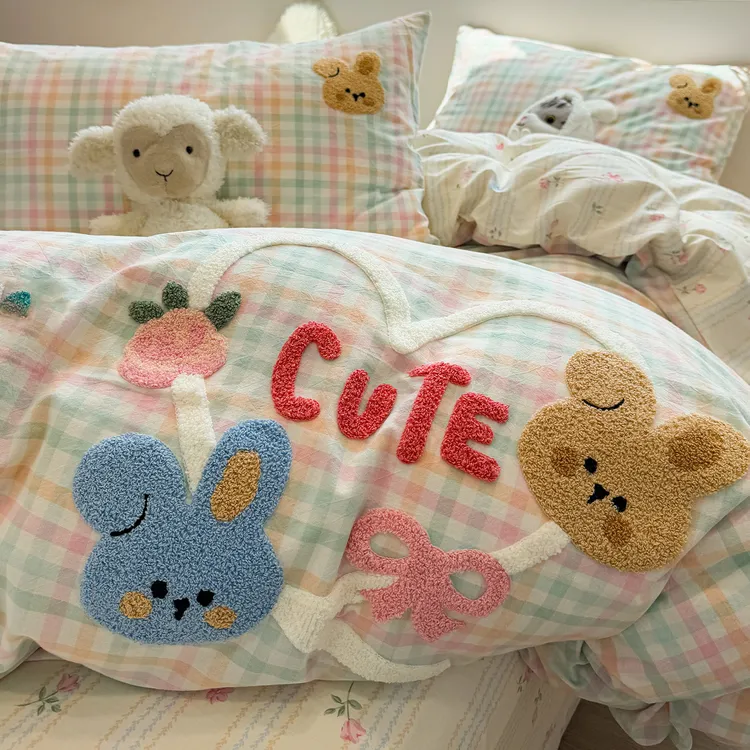 朵罗塔丨兔兔入秋床上四件套纯棉100%全棉2025被套床笠床单三件套