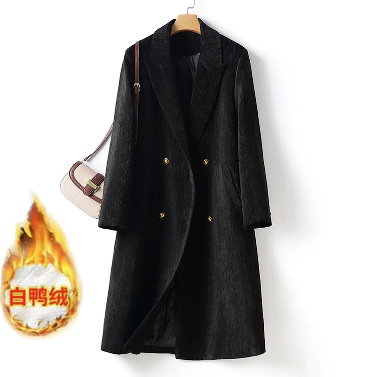 羽绒服女冬季新款高级感加厚保暖白鸭绒内搭休闲宽松气质西装大衣