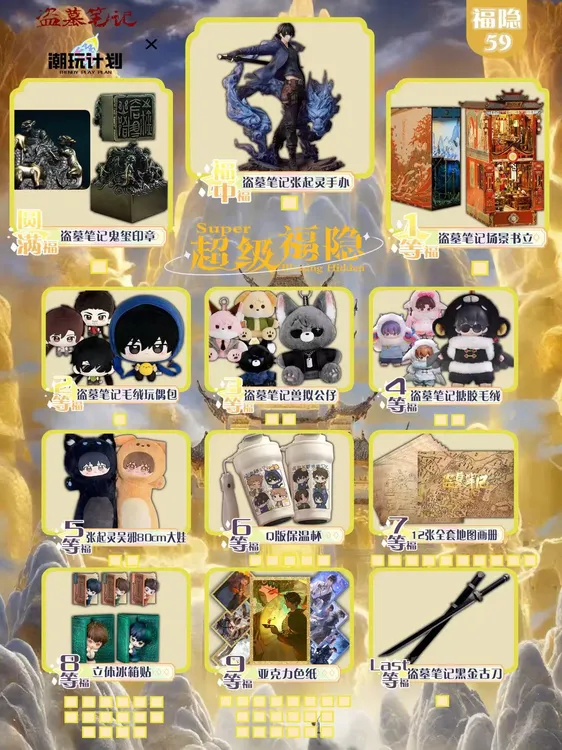 【潮玩计划-盗墓笔记】青铜门后的秘密福隐盲盒