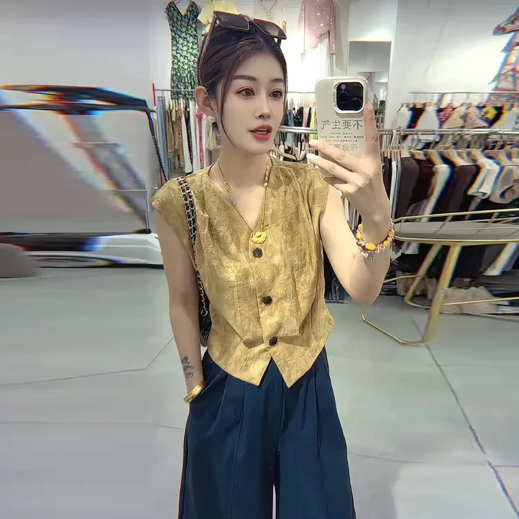 法式重工提花气质衬衫2025夏季新款淑女别致国风高级精致韩系上衣