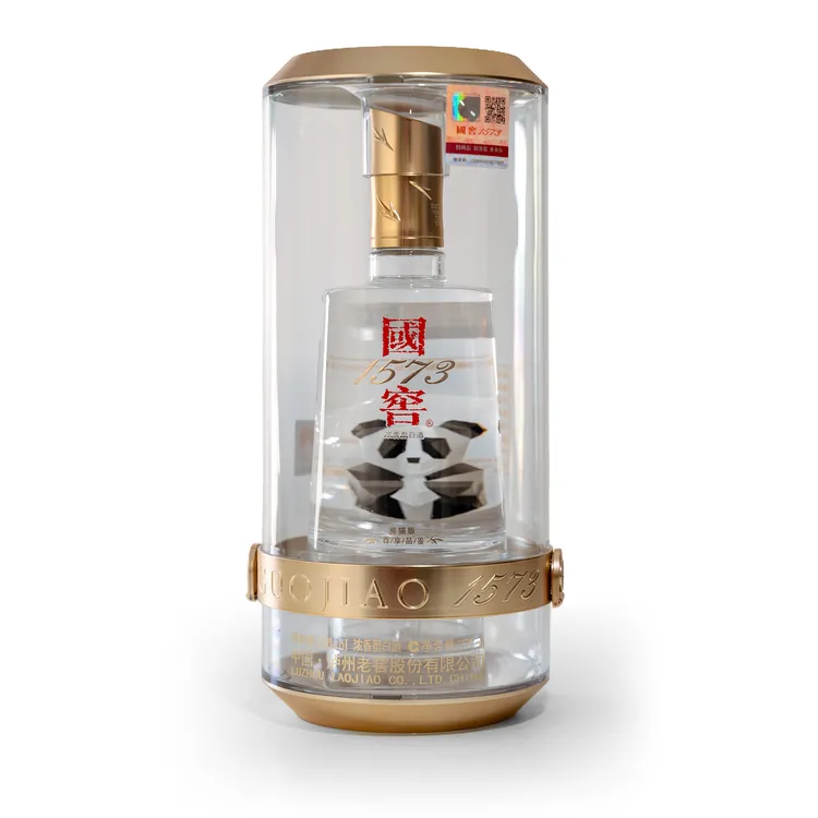 国窖1573熊猫版尊享品鉴375ml浓香型白酒收藏摆柜 53度53%Vol