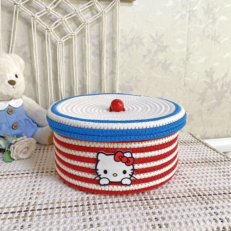 多巴胺收纳筐手工编织置物篮家居儿童房玩具杂物收纳筐收纳盒