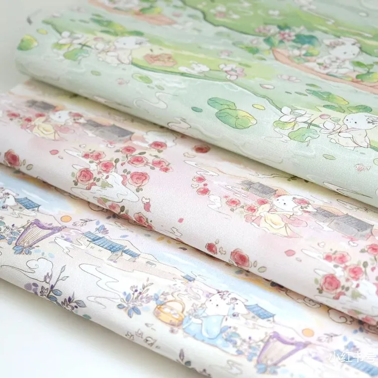 （活动款）8安全棉帆布印花半码（145cm×45cm）国产布进口纱，原创布料