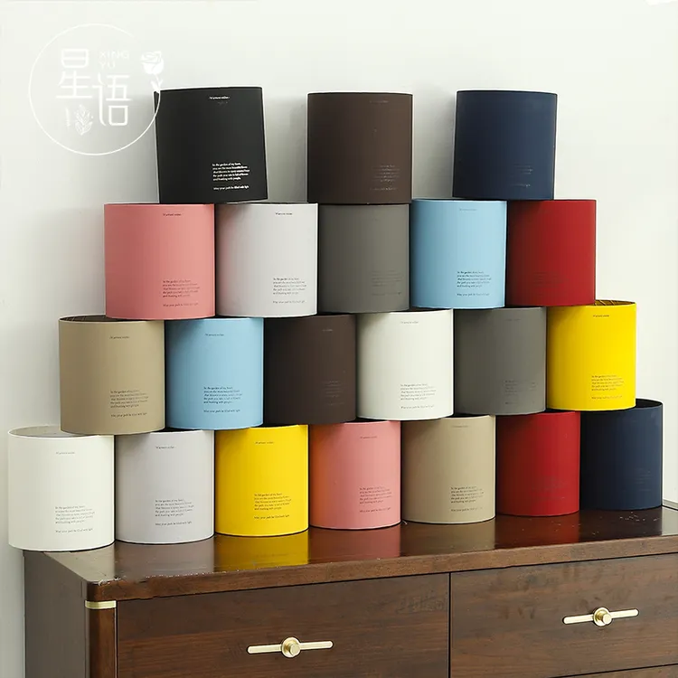 【星语】七夕情人节肤感抱抱桶玫瑰花桶插花桶diy手工花艺包装圆盒