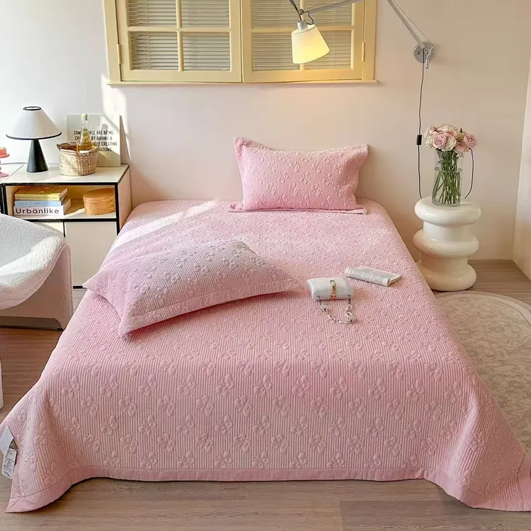 加厚全棉宝宝绒双面床盖纯棉榻榻米炕盖家用防滑牛奶绒床单透气