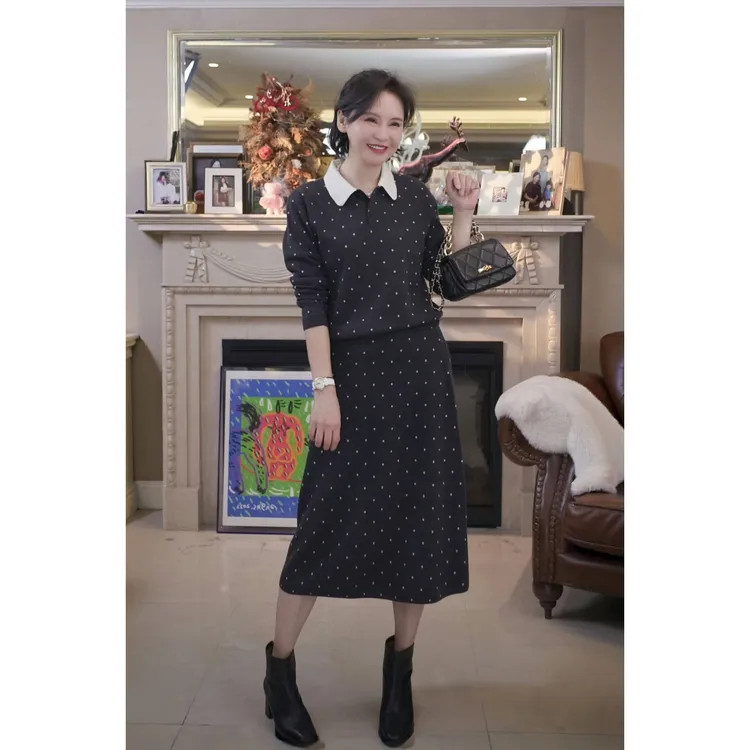 我是摩羯公主日记Polo衫 60支澳大利亚美丽诺羊毛扬子16G秋冬毛衫