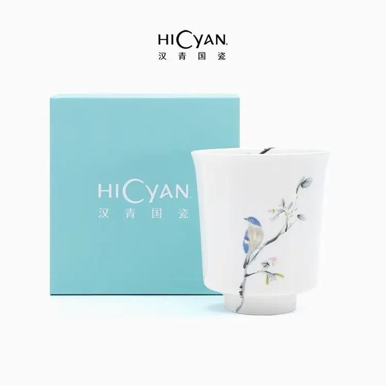 汉青国瓷「春风禾雀」1头手握杯主人杯 中式 茶杯