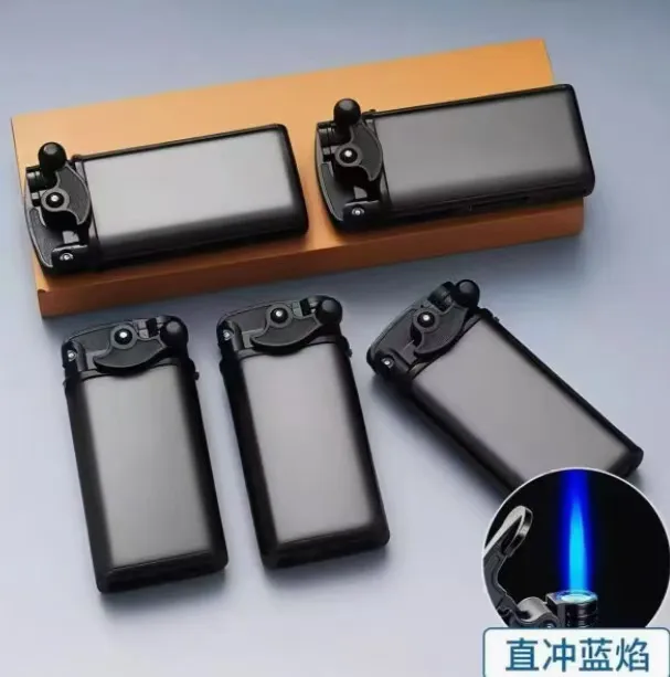 新款防风直冲可充气摇臂复古风设计送男友家里用品金属工艺制品