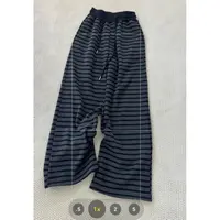 韩系慵懒松弛感条纹阔腿裤女新款高腰宽松裤