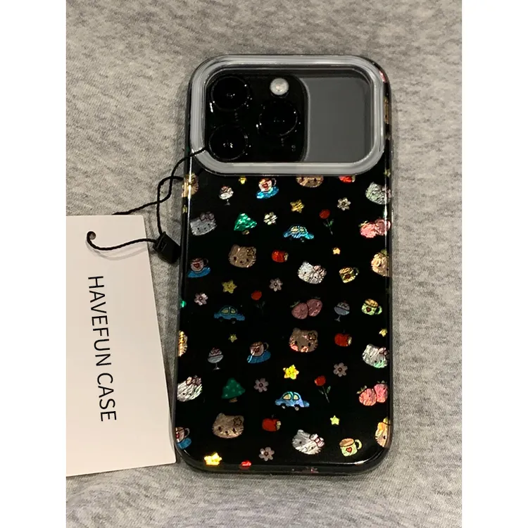 雅天立玫瑰花猫咪插画适用iPhone17苹果16手机壳华为vivo小米oppo