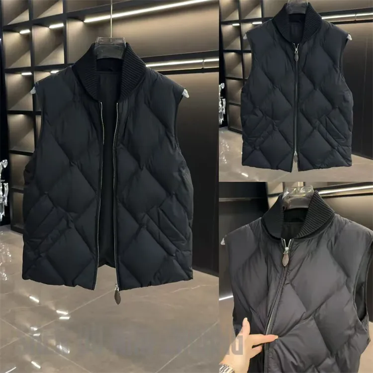 SHEN&DU男装｜“ 鹅绒 ”休闲针织领高奢棱格鹅绒马甲126