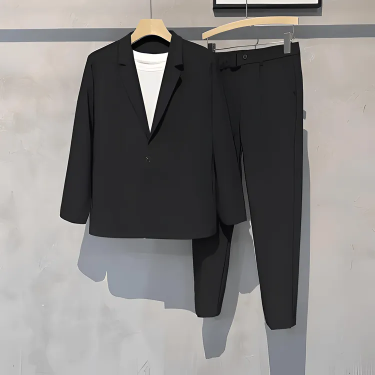 【三件套】春夏季西服套装男时尚痞帅潮流轻熟风小西装休闲西装外套