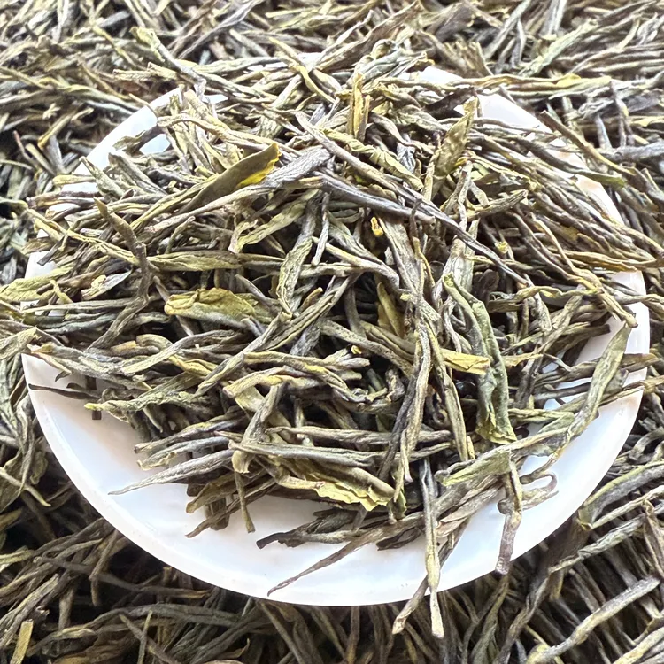 松针绿茶绿茶手工茶龙须春茶松阳绿茶豆香沙口崂山大姨甄选
