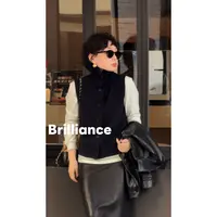 BRC 【暗调绅雅】25秋季高级干纯色无袖高领针织马甲女