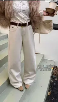 68650【九炫女装】秋冬新款复合宝宝绒杏灰色无弹阔腿裤