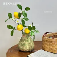 仿真柠檬果枝条干花果树枝果实仿真花假花摆设花艺摆件