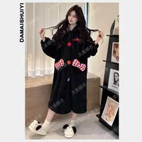 冬季新款2025爆款加绒加厚连帽开衫可外穿睡衣女睡袍家居服