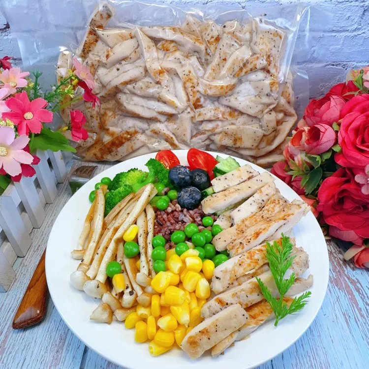 山姆同款ISU炙烤鸡胸肉冷冻开袋即食1kg鸡肉条西餐简餐轻食沙拉