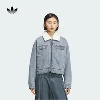 阿迪达斯三叶草 宽松牛仔运动保暖棉服女款秋冬新款adidas KC2626