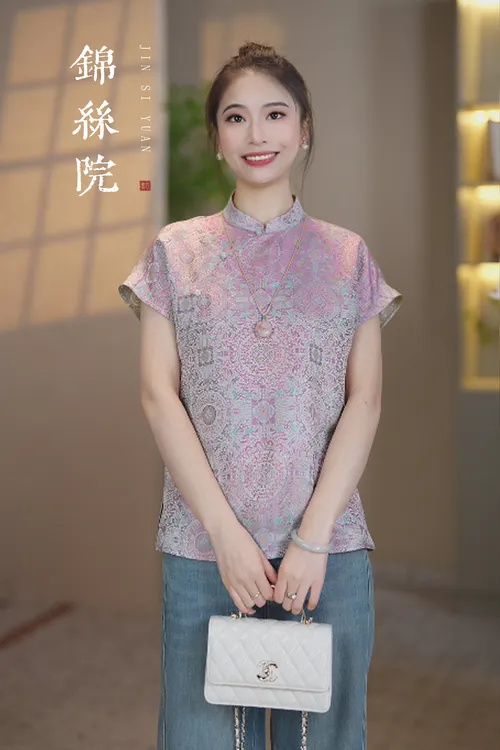 锦丝院【朝花夕拾·上衣】桑蚕丝时尚轻奢新中式衬衫上衣SYX67182158