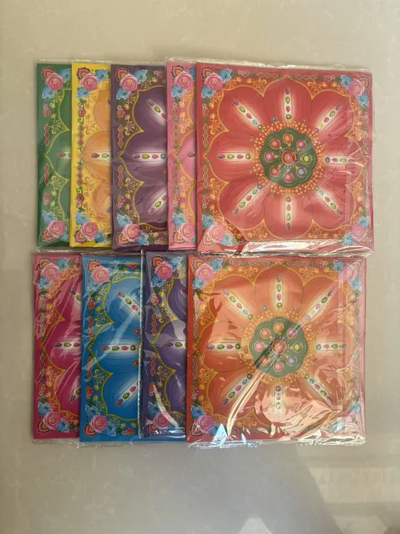双面九色琉璃烫金纸手工折纸19x19厘米折纸用品