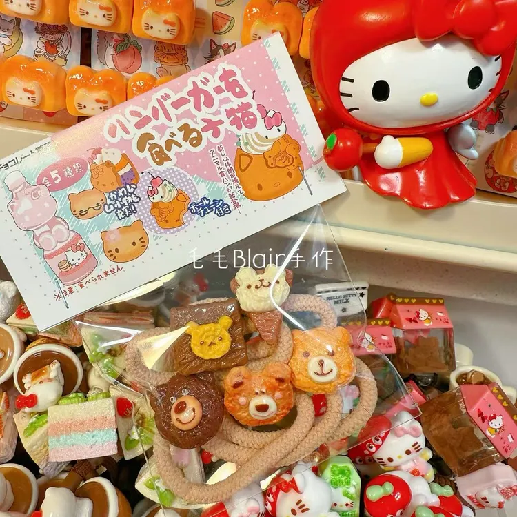 包邮 手作精致女孩小发绳发夹一组