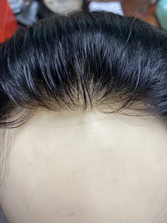 无黑点影视款男士补发片 超薄隐形 全仿真头皮 随意分缝（毛坯）