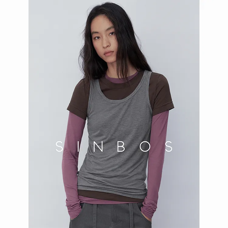 SINBOS左岸午后 薄透叠穿真三件夏不热组合套装