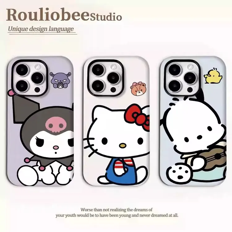 日韩卡通菲林适用苹果16promax手机壳iphone15/14/13新款12二合一