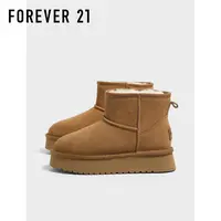 F21羊毛雪地靴女2025冬季厚底绒毛一体抗寒保暖加绒加厚中筒棉鞋