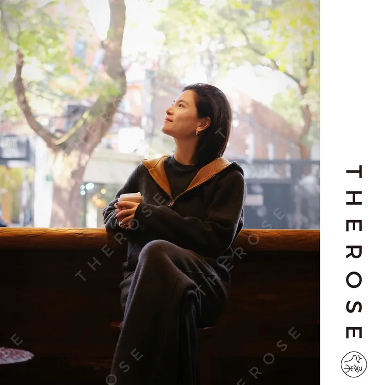 之柔【人生剧本 上衣】松弛慵懒山羊绒双面异色织休闲百搭连帽开衫