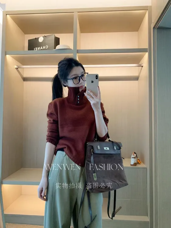 WEN 半高领加厚百搭套头毛衣WWM0199