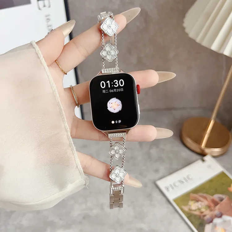 适用华为GT5手表带watch4金属布契拉提幸运四叶草腕带fit3女款pro