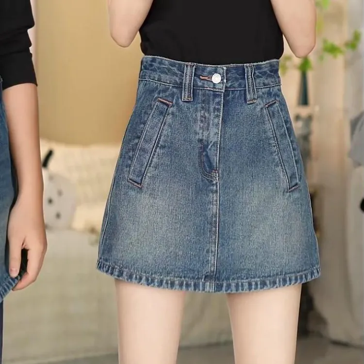 前裙后裤高腰防走光显瘦牛仔短裤休闲百搭2025夏季新款百搭休闲裤