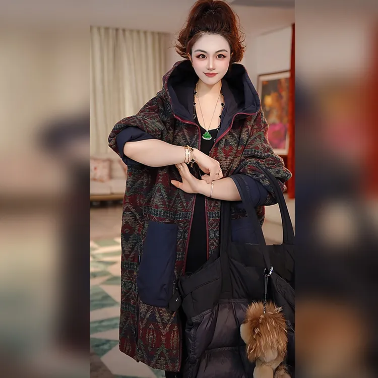 【Linda姐高端线】冬季时尚复古休闲女款连帽棉服外套AF5WMF0604