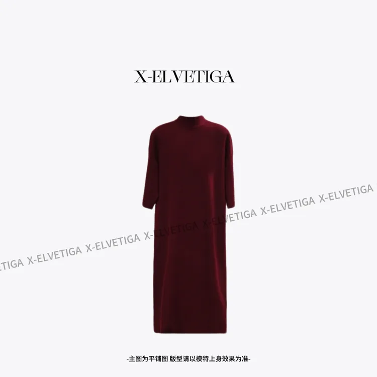 【美姐X-ELVETIGA】 懒美人（双旦版）气质优雅富贵百搭女士连衣裙