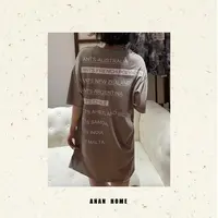 GU JIFEN｜松茶可可设计师｜设计师慵懒字母印花短袖T恤023