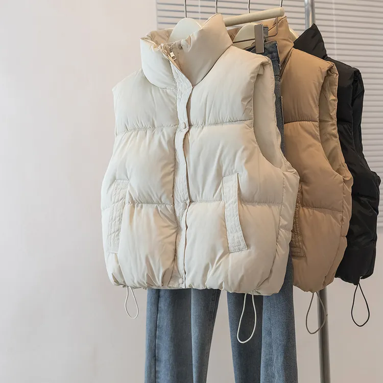 胖mm大码立领棉服马甲外套女2025秋冬新款百搭休闲坎肩马夹上衣潮