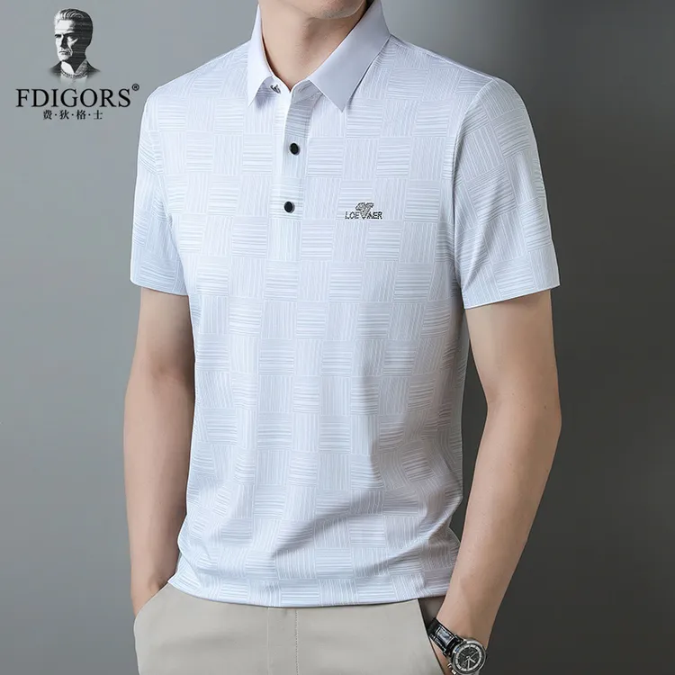 FDIGORS/费狄格士polo衫男夏季新款薄款翻领冰丝无痕商务休闲短袖