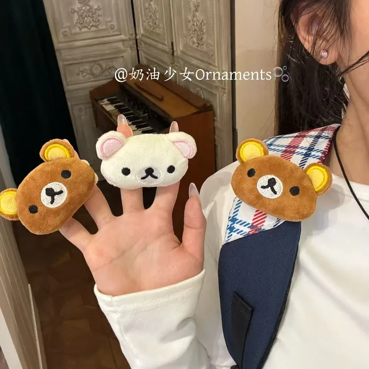 轻松熊挂件书包小挂件公仔玩偶帆布包汽车安全带魔术贴装饰~