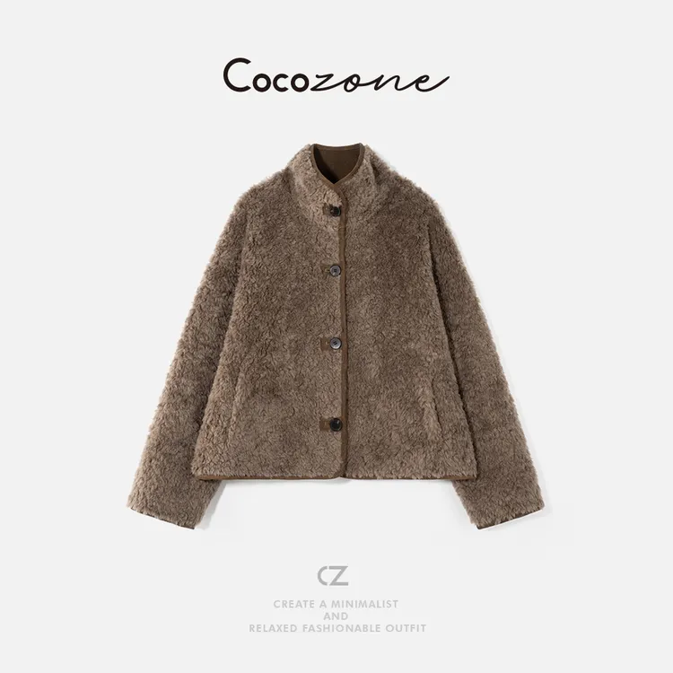 COCO ZONE 刘一一 “长安”100绵羊毛单排扣外套  CD2A2650