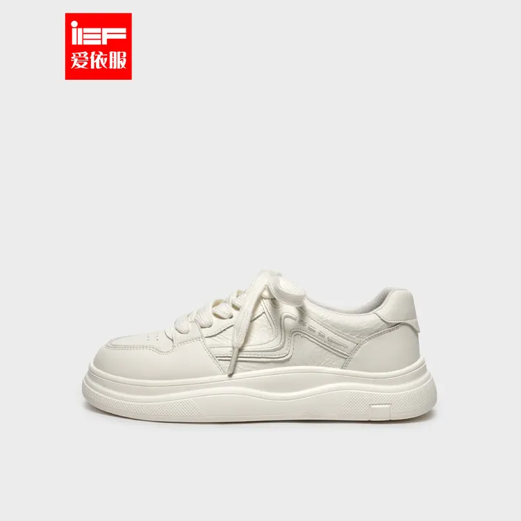 IEF/爱依服女鞋2025秋季新款韩版时尚通勤休闲百搭低帮平底小白鞋